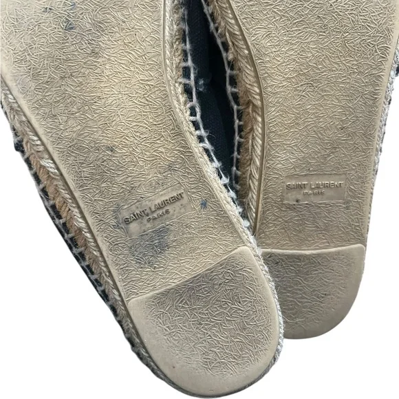 Yves Saint Laurent YSL Embroidered Espadrilles Slippers Shoes Flats - Picture 14 of 15